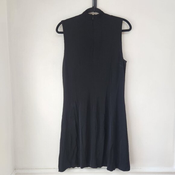 Talbots Classic Black Cocktail Dress Shift Style Stretch Flowy Career Women's 14 - Picture 2 of 5